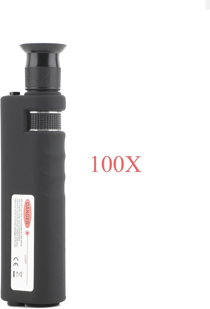 100/200/400X Glasfaser-Inspektionsmikroskop, Handlupe, LED-Licht, Koaxialbeleuchtung, SC/FC/ST/LC-An
