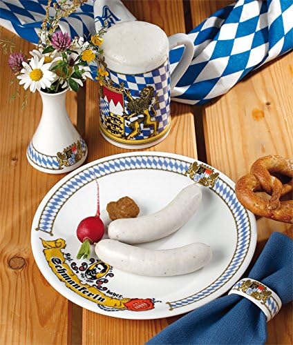 Seltmann Weiden 001.617239 Zusatzsort Bayern Bierkrug mit Deckel 0,75 L, Blau/Weiss/Beige/Rot