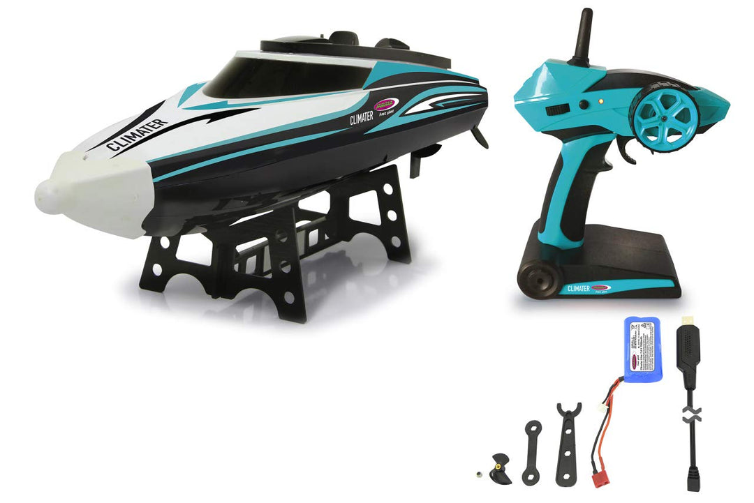 JAMARA 410142 - Climater Speedboot Li-Ion 7,4V 2,4GHz - 25 Kmh, Schiffsschrauben drehen nur im Wasse