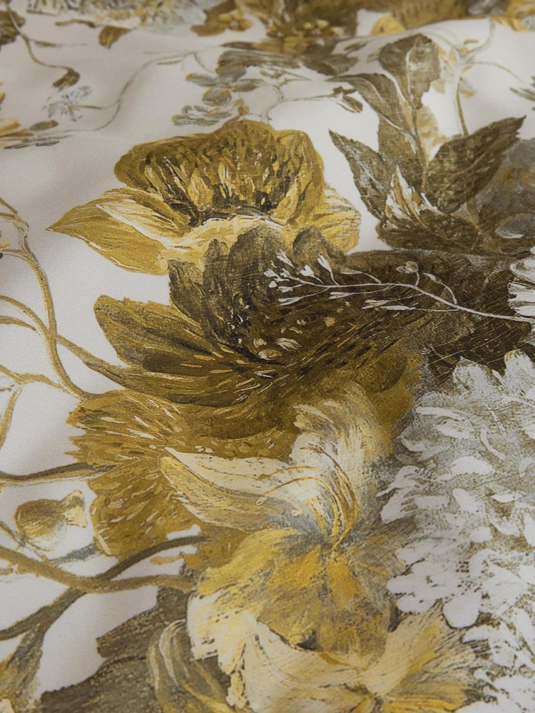 ESSENZA Bettwäsche Maily Blumen Baumwollsatin Olive, 155x220 + 1 x 80x80 cm, 401298-100DE-006, 155x2