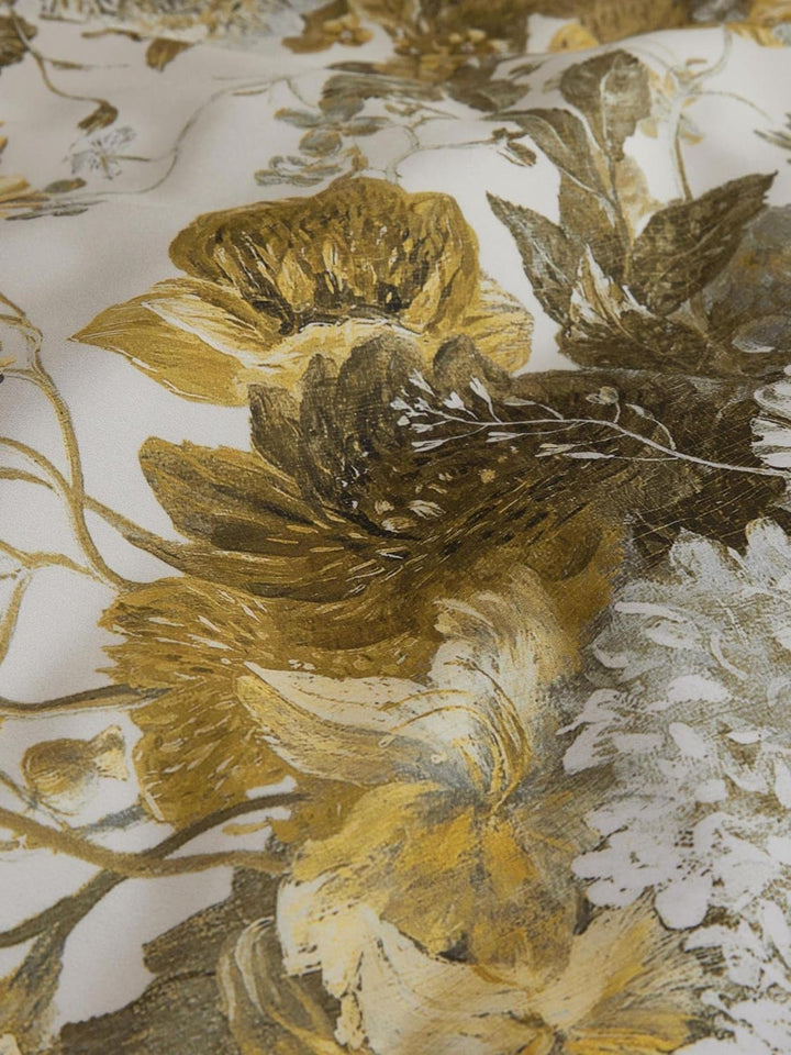 ESSENZA Bettwäsche Maily Blumen Baumwollsatin Olive, 155x220 + 1 x 80x80 cm, 401298-100DE-006, 155x2