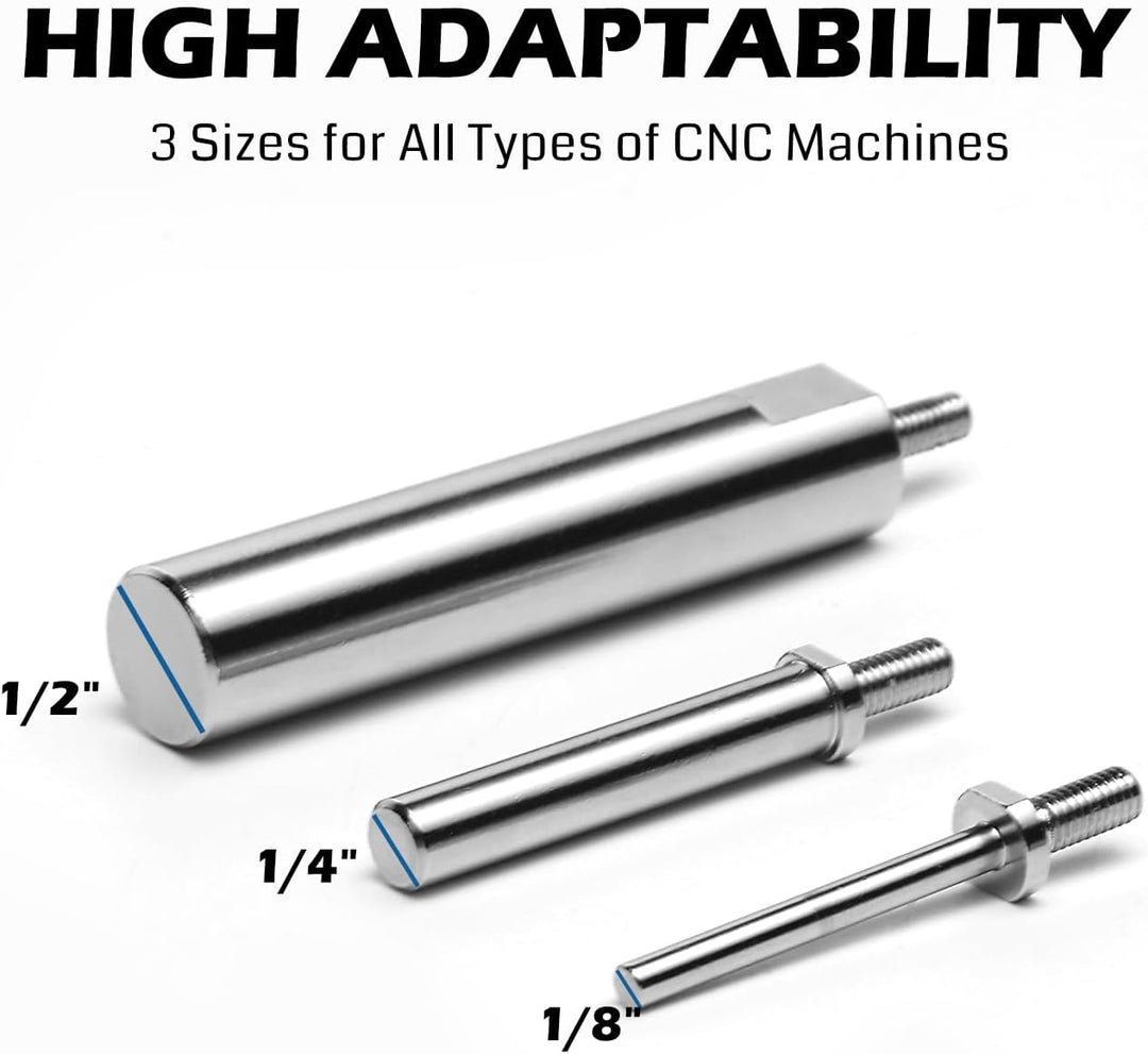 Genmitsu CNC-Fräsmaschinen-Fräswerkzeug, Pro-Kalibrierungssystem mit 1/2", 1/4", 1/8" Schaft und 0,0