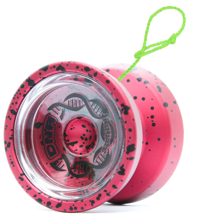YoyoFactory DNA Yo-Yo - Rot Schwarz (Metall Yoyo, Schnur, Kugellager & Anleitung enthalten), Rot Sch