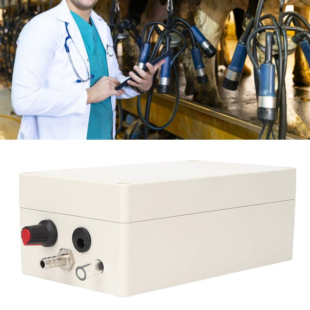 Ejoyous Elektrische Melkmaschine, 12V Vakuumpumpe für Esel, Schafe, Kühe und e, Tragbare Melkausrüst