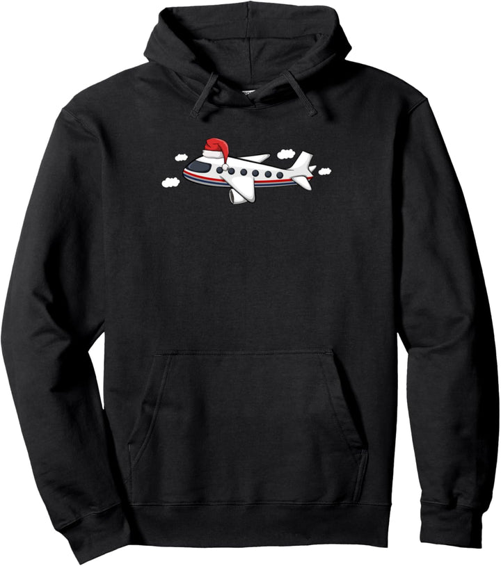 Flugzeug Weihnachtsmann Mütze Weihnachten Pyjama Cool X-Mas Flugzeug Pilot Pullover Hoodie