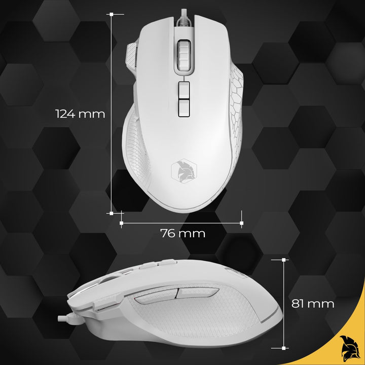 EMPIRE GAMING - W905 Gaming-Maus kabelgebunden – 12800 DPI 1000 Hz – RGB – Ergonomisch – PS4, PS5, X