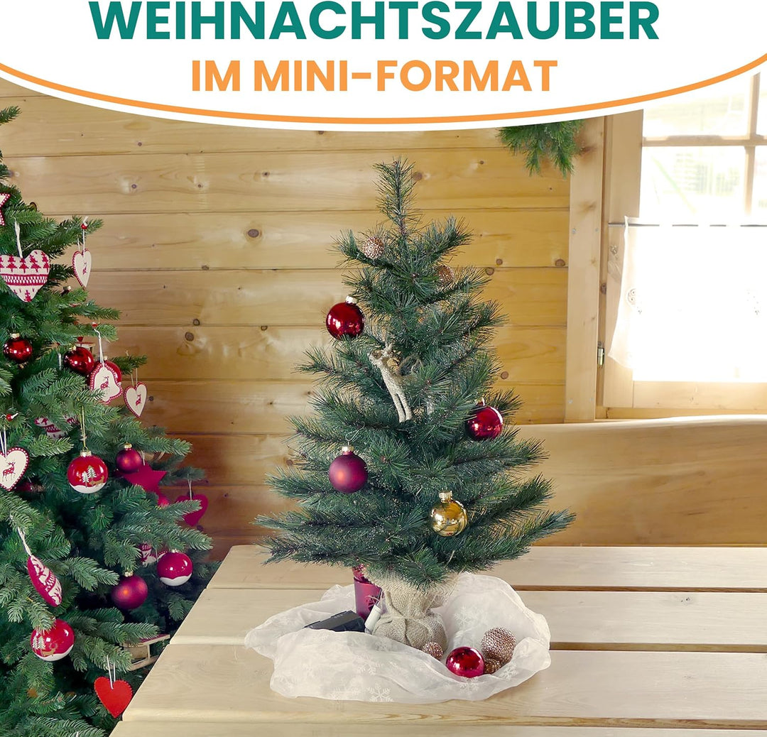 Künstlicher Weihnachten Baum – Christbaum künstlich klein – Künstlicher Weihnachtsbaum 90 cm – Weihn