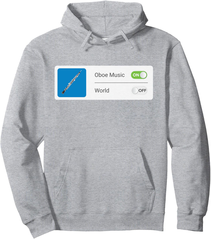 Schlichte Oboe Musik an, Welt aus Schalter für Oboist Pullover Hoodie