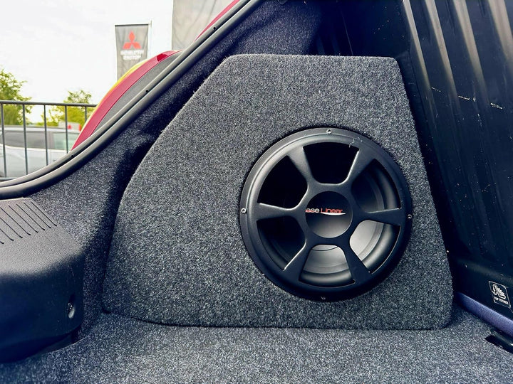 Subwoofer Gehäuse passend für FIAT 500 Kofferraum