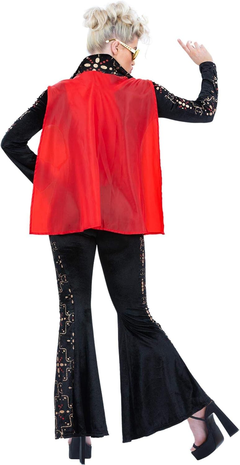 Smiffys Elvis Black Rhinestone Costume