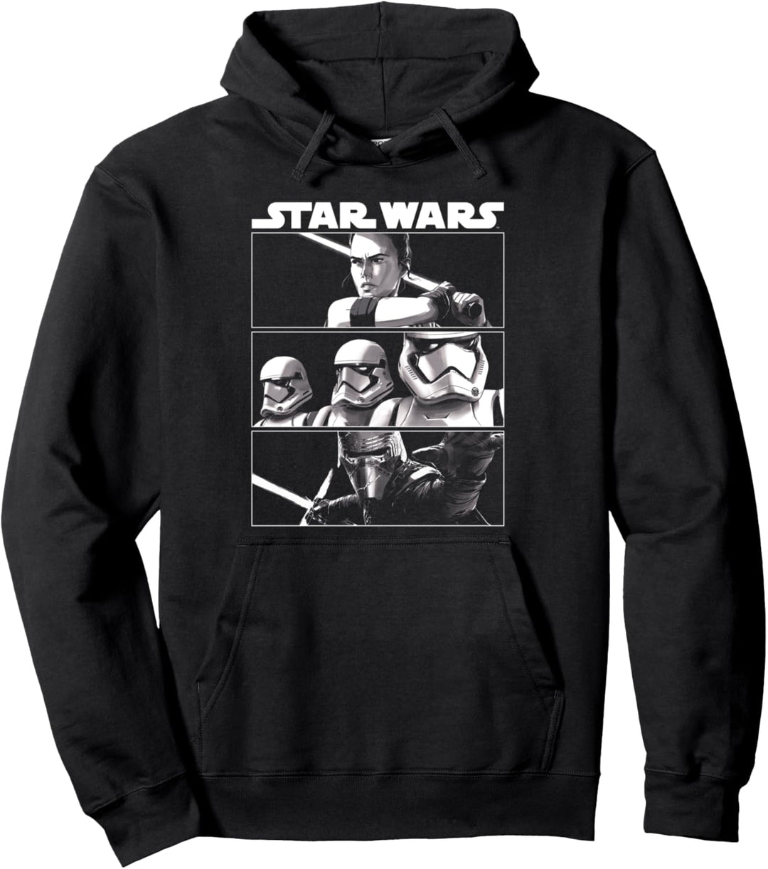 Star Wars Rey Kylo Trio Panels Pullover Hoodie