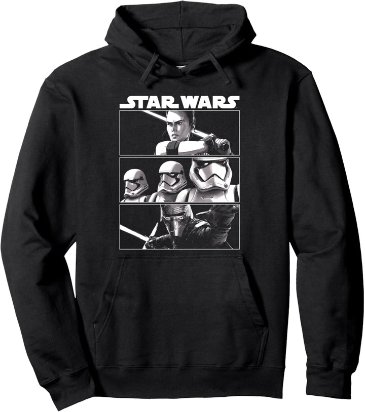 Star Wars Rey Kylo Trio Panels Pullover Hoodie