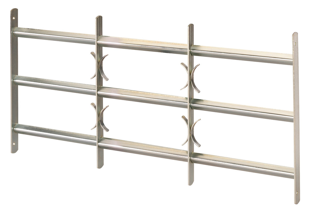 Alberts 553630 Fenstergitter Amsterdam | ausziehbar | galvanisch blau verzinkt | 450 x 1000-1500 mm,