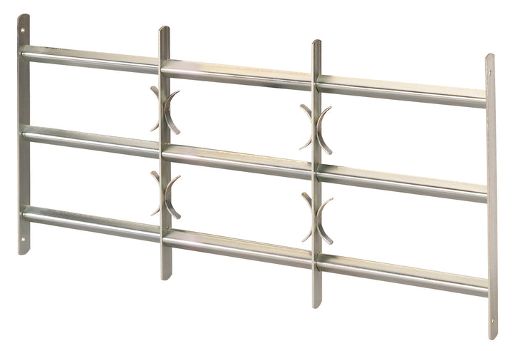 Alberts 553630 Fenstergitter Amsterdam | ausziehbar | galvanisch blau verzinkt | 450 x 1000-1500 mm,