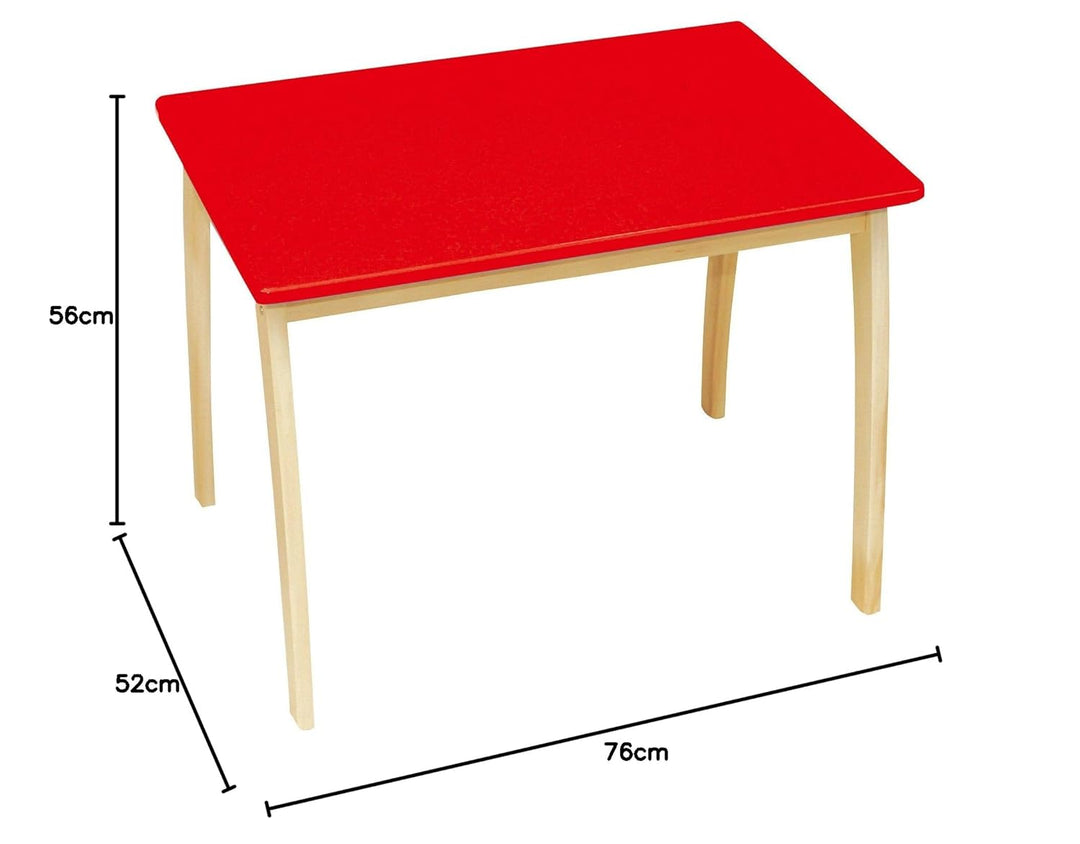 roba Kindertisch, aus Massivholz und MDF, mit farbig lackierter Tischplatte, Kindertisch