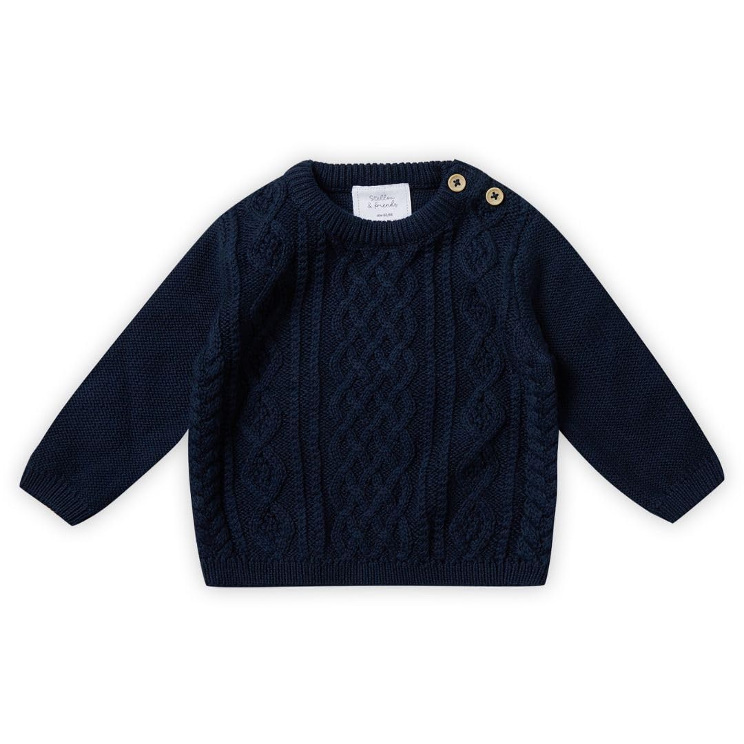 Stellou & friends Strickpullover für Jungen und Mädchen I Hochwertige Baby-Kleidung aus 100% Baumwol