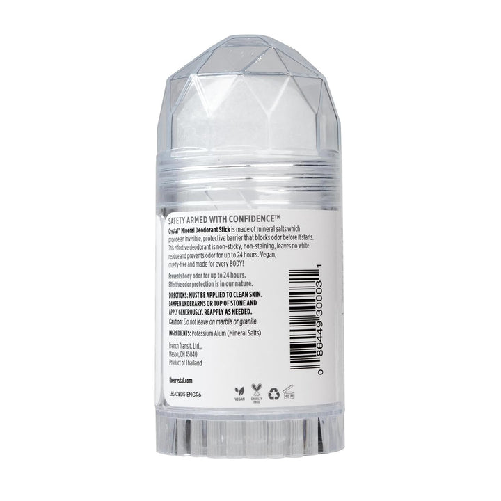 Crystal, Körper-Deodorant, Stick, ohne Duft, 125 ml Original 125 ml (1er Pack), Original 125 ml (1er