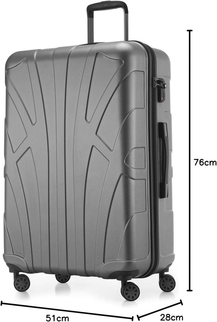 Suitline grosser Hartschalen-Koffer Koffer Trolley Rollkoffer XL Reisekoffer, TSA, 76 cm, ca. 96-110