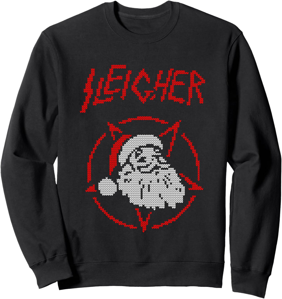 Sleigher Metal Santa T-Shirt | Funny Christmas Sweatshirt