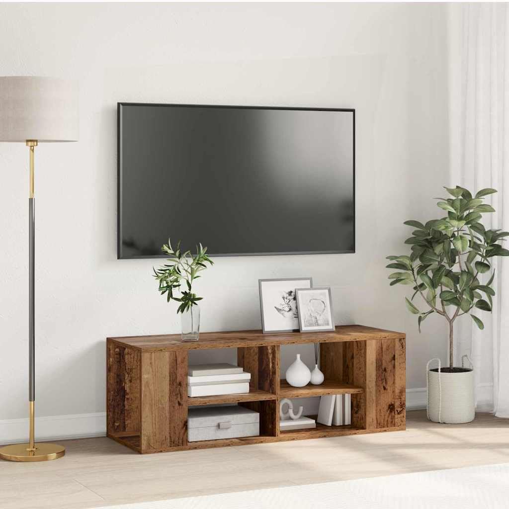 vidaXL Wand-TV-Schrank aus altem Holz in Braun, 102 x 35 cm, stylisches modernes Design, grosszügige