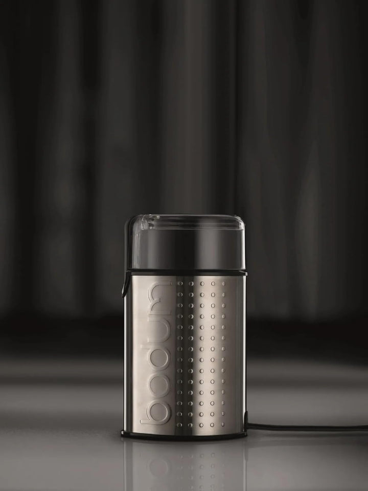 Bodum 11160-57EURO-4PL BISTRO Elektrische Kaffeemühle, 150 W, Edelstahl, Chrom matt