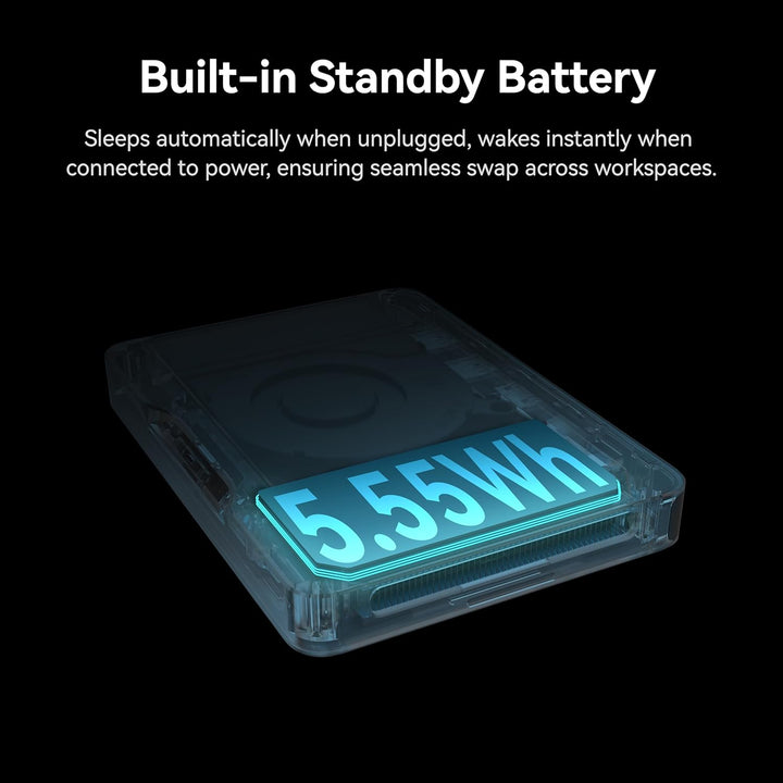 khadas Mind Mini PC, Intel Core i7-1360P 5.0GHz Mini Portable Computer with 5.55Wh Standby Battery,