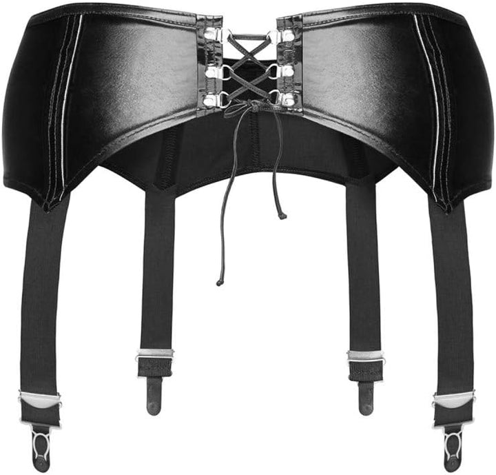 Noir Handmade Damen F034 Aufreizender Strapsgürtel, schwarz, Grösse 2XL