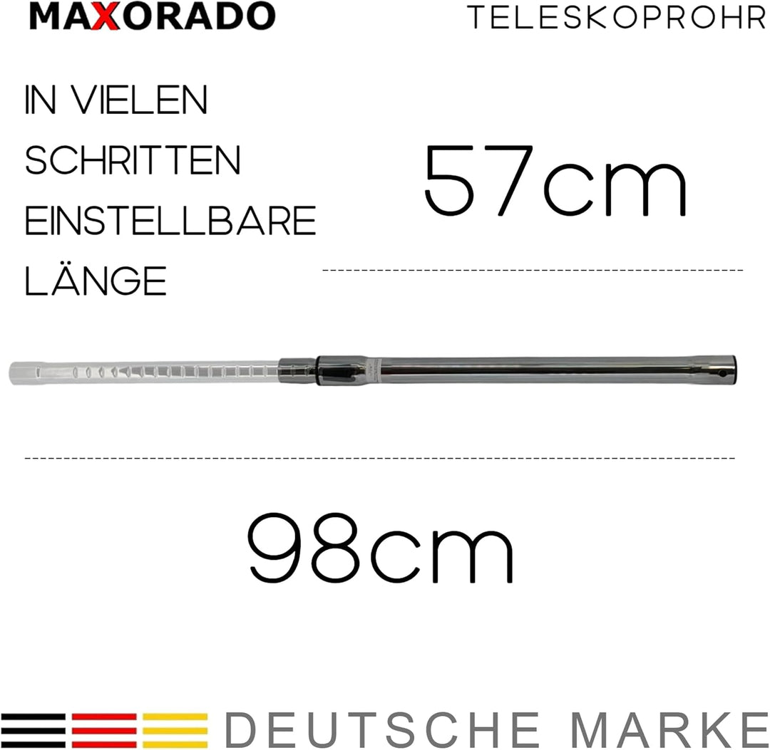 Teleskoprohr Verlängerungsrohr kompatibel mit Ersatzteil für Bosch Siemens Staubsauger Rohr Staubsau