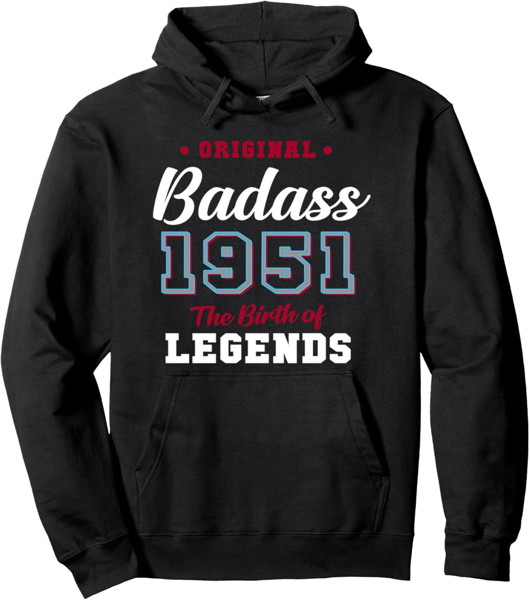 70. Geburtstagsgeschenk Badass Legend 1951 70 Jahren Pullover Hoodie