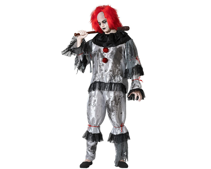 Atosa Clown-Kostüm für Herren, Grau XL Grau, XL Grau