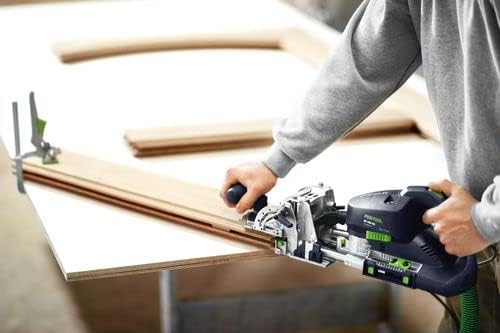 Festool Dübelfräse DF 700 EQ-Plus DOMINO XL (mit DOMINO Fräser, Zusatzanschlag, leere Dübelbox, Gabe