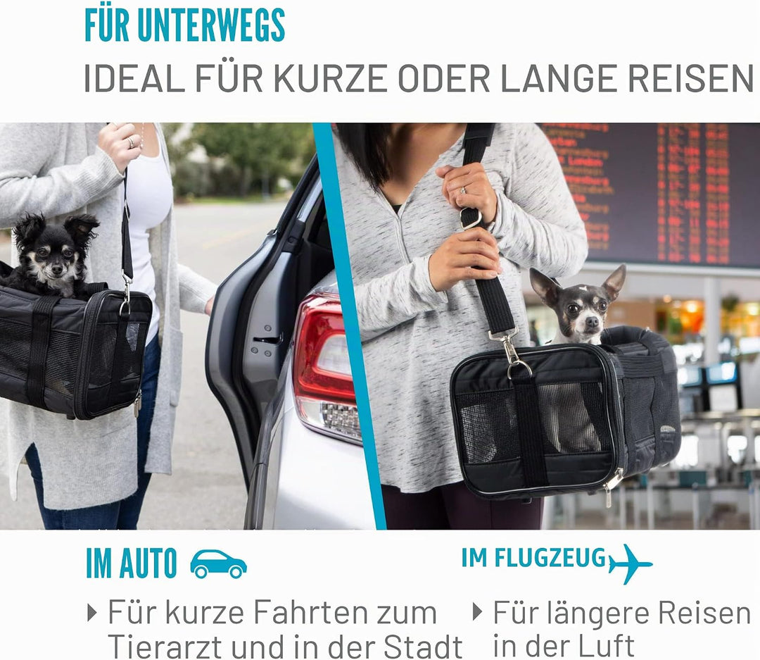 Sherpa Travel Transportbox für Haustiere, von Fluggesellschaften zugelassen, Large, anthrazit Large