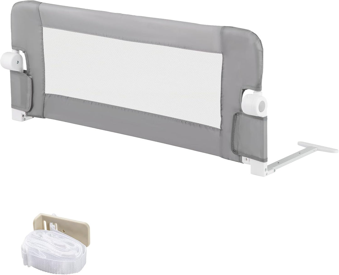 DREAMADE Bettgitter 150/120/105 cm, Kinderbettgitter Schutz, Kinderschutzgitter aus PP & Oxford, Bab