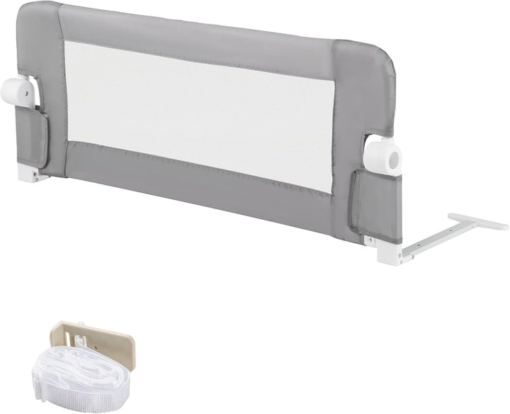 DREAMADE Bettgitter 150/120/105 cm, Kinderbettgitter Schutz, Kinderschutzgitter aus PP & Oxford, Bab