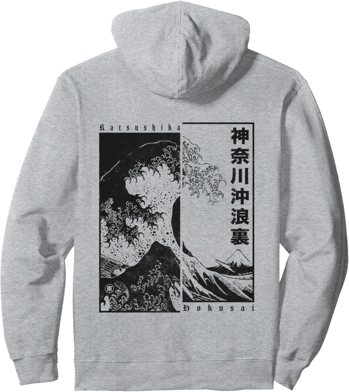 Japan Style Katsushika Hokusai The Great Wave Off Kanagawa Pullover Hoodie