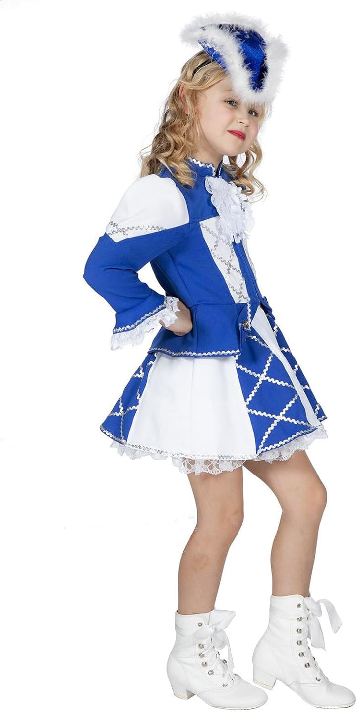 Party Discount Kinder-Kostüm Tanzmariechen blau-weiss-Silber Gr. 164