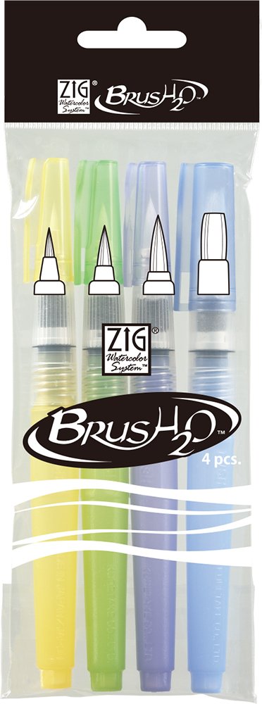 Kuretake Zig Aquarell-Pinsel2O, mehrfarbig, klein, S