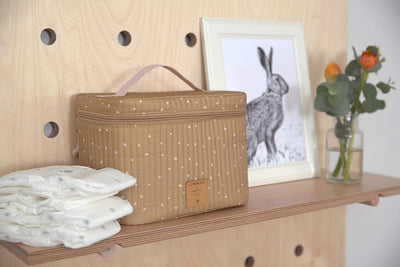 LÄSSIG Baby Wickeltisch Organizer Windel-Organizer to Go/Casual Nursery Caddy To Go Curry, Curry