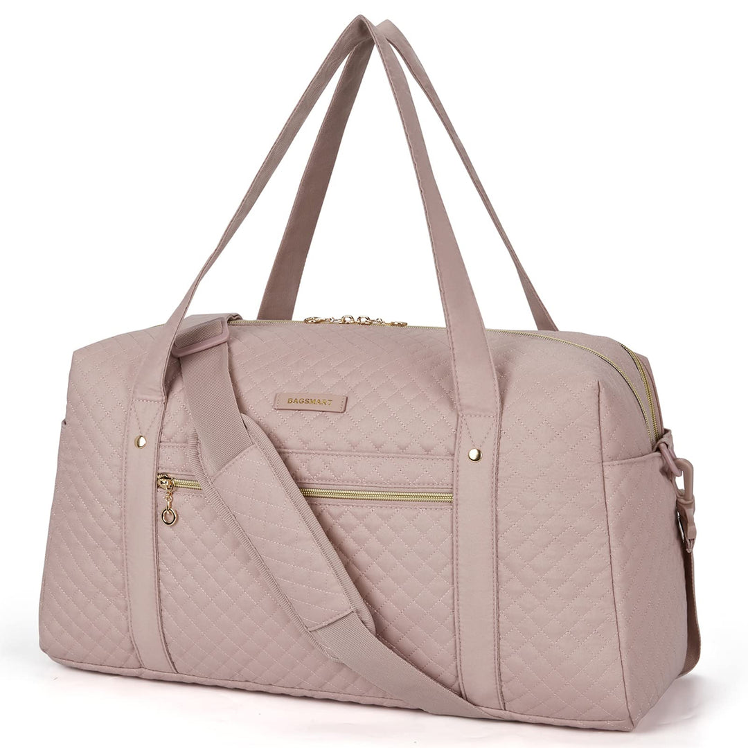 BAGSMART Reisetasche Handgepäck, Weekender Damen Overnight Bag Grosse Tragetasche mit Schuhtasche, L