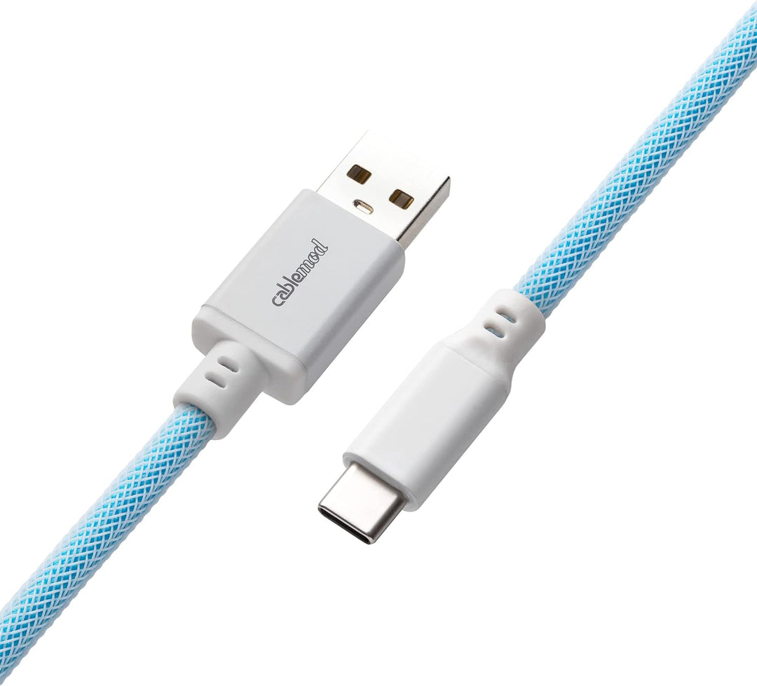 CableMod Pro Coiled Keyboard Cable - Spiralkabel für Tastatur USB C auf USB Typ A - Gaming Tastaturk