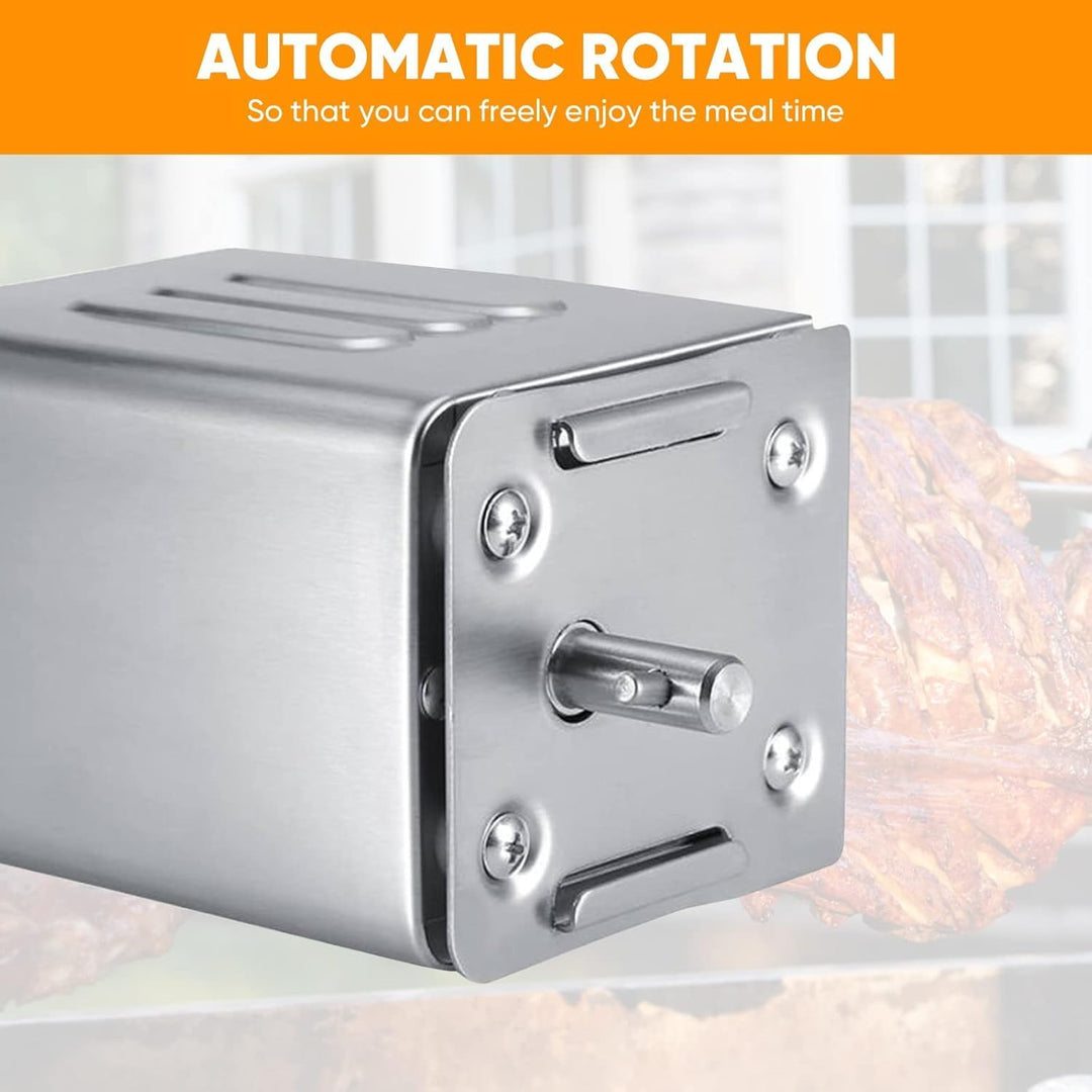 grillmotor für grillspiess 220V, SP-S40 Edelstahl BBQ Grill Zubehör Bräter Elektromotor Ziegenschwei