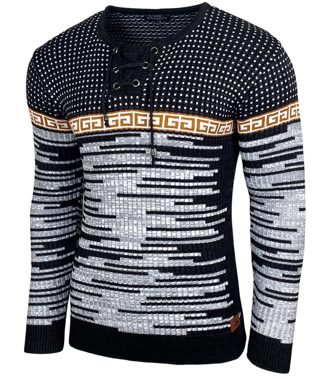 Baxboy Herren Strick-Pullover Rundhals | Männer Winter-Pullover |stylischer Herren Strick-Pulli | Wa