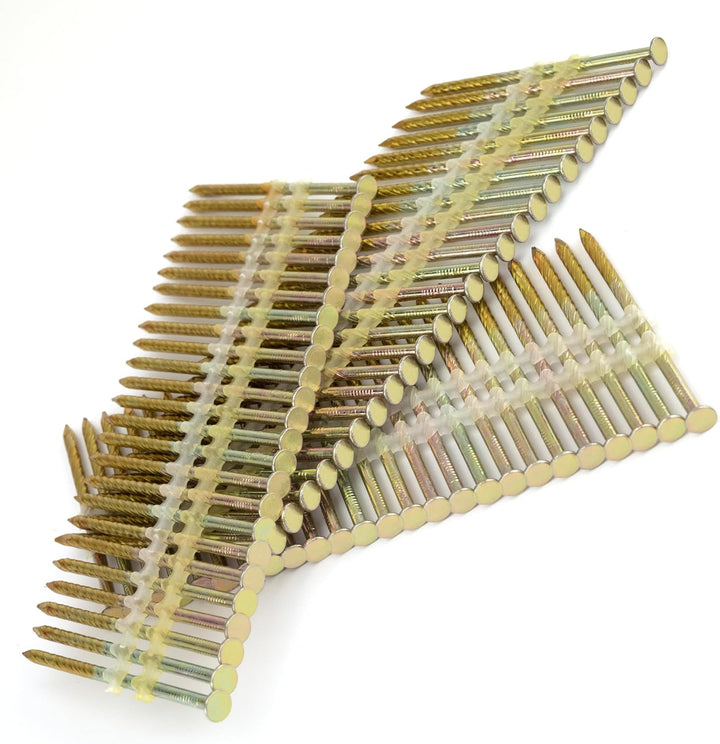 Tacwise 0436 Extra Verzinkte Rahmennägel 3,1/90, Rundkopf, Schraubschaft, 22° Neigung, Kunststoffgeb