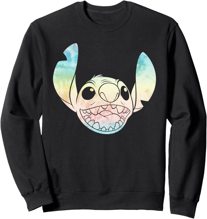 Disney Lilo and Stitch Tie Dye Face Sweatshirt