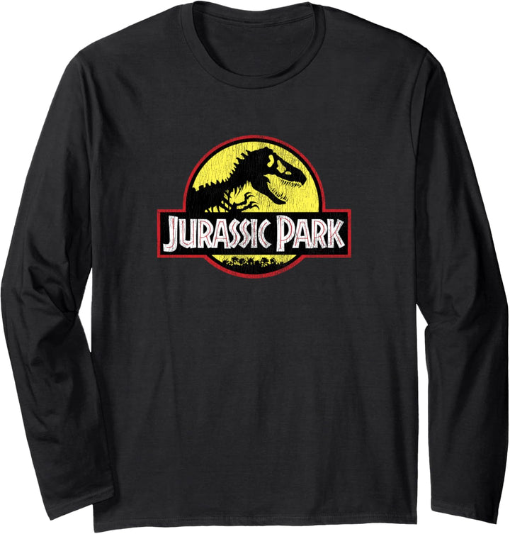 Jurassic Park Classic Logo Distressed Langarmshirt