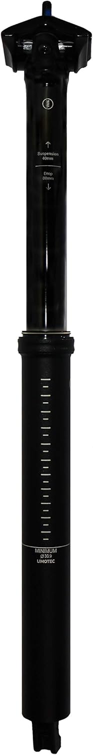 Limotec A3 Höhenverstellbare Vario Sattelstütze mit Federung in Soft & Hart in 30.9/31.6Ø mit Hub 40