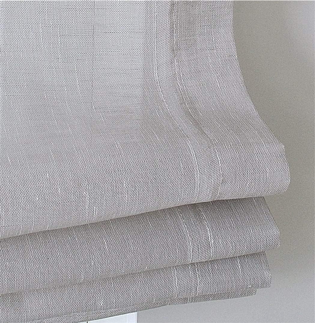 Raffrollo Schlaufenrollo Brondby Taupe halbtransparent Breite 120 cm x Höhe 145 cm B120 x H145 cm Ta