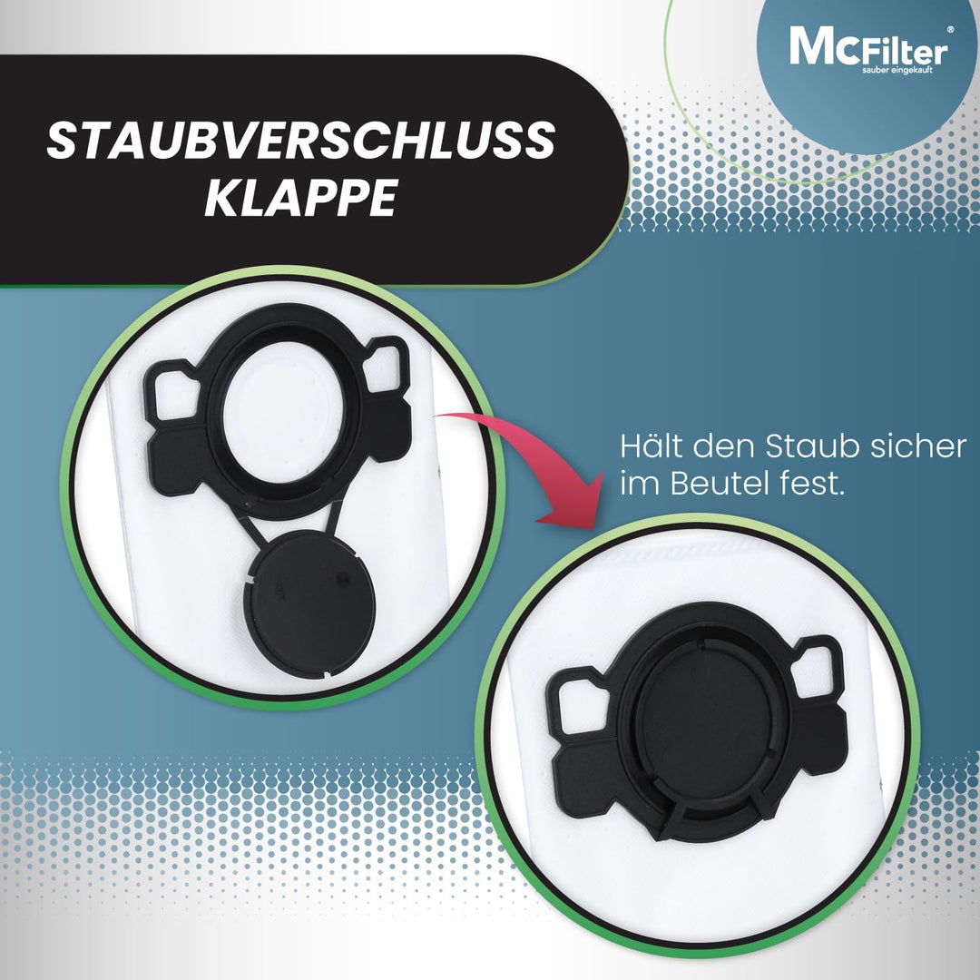 McFilter | 20x Staubsaugerbeutel kompatibel mit MAKITA VC2000L VC2010L VC2012L VC2511L VC2512L VC301