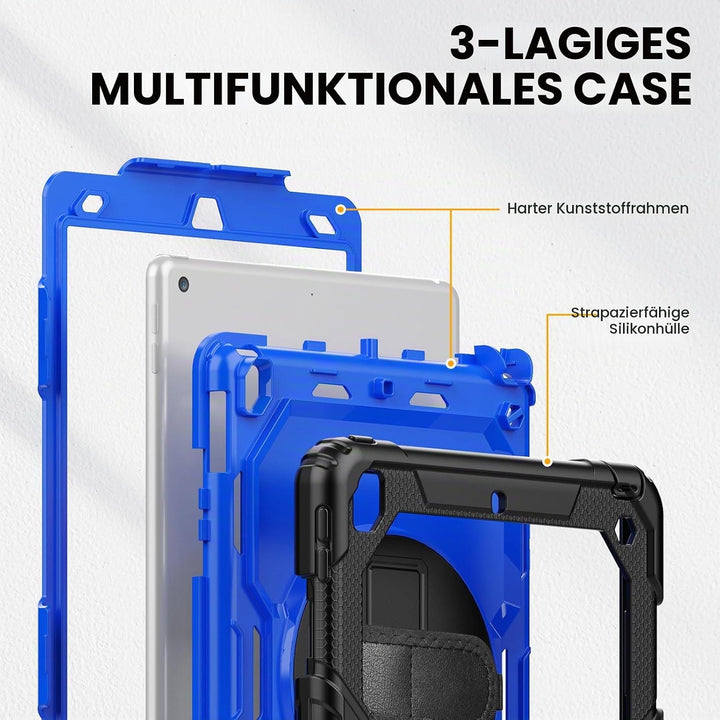 timecity Hülle Für iPad 9 8 7 Generation (10.2 Zoll, 2021 2020 2019), Stossfeste Hülle mit Displaysc