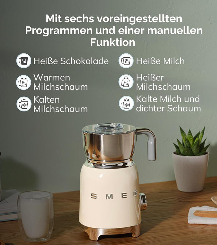 SMEG - Máq. Barista MFF11PBEU, Schwarz, Schwarz